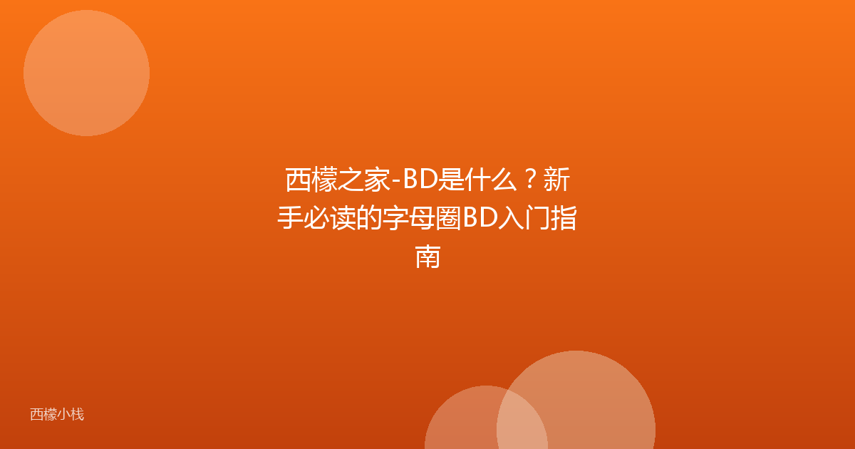西檬之家-BD是什么？新手必读的字母圈BD入门指南